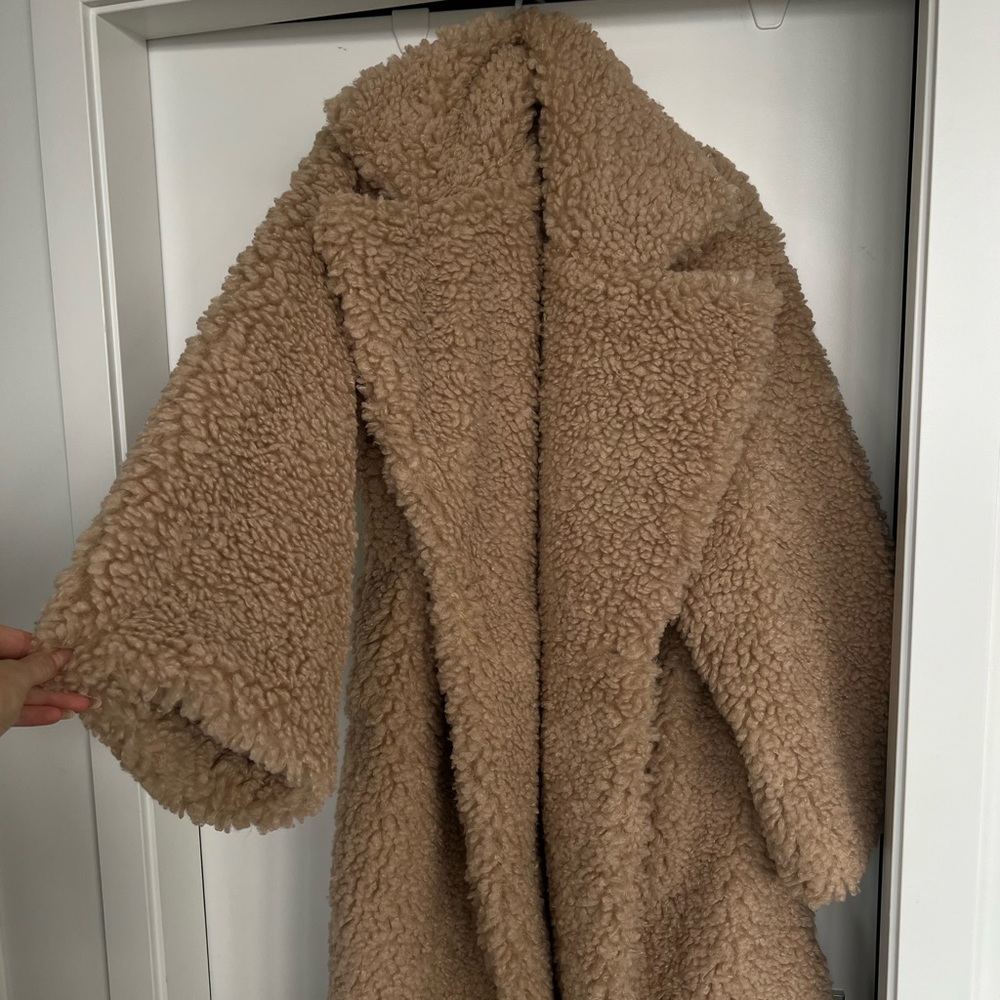 Cozy Tan Teddy Coat